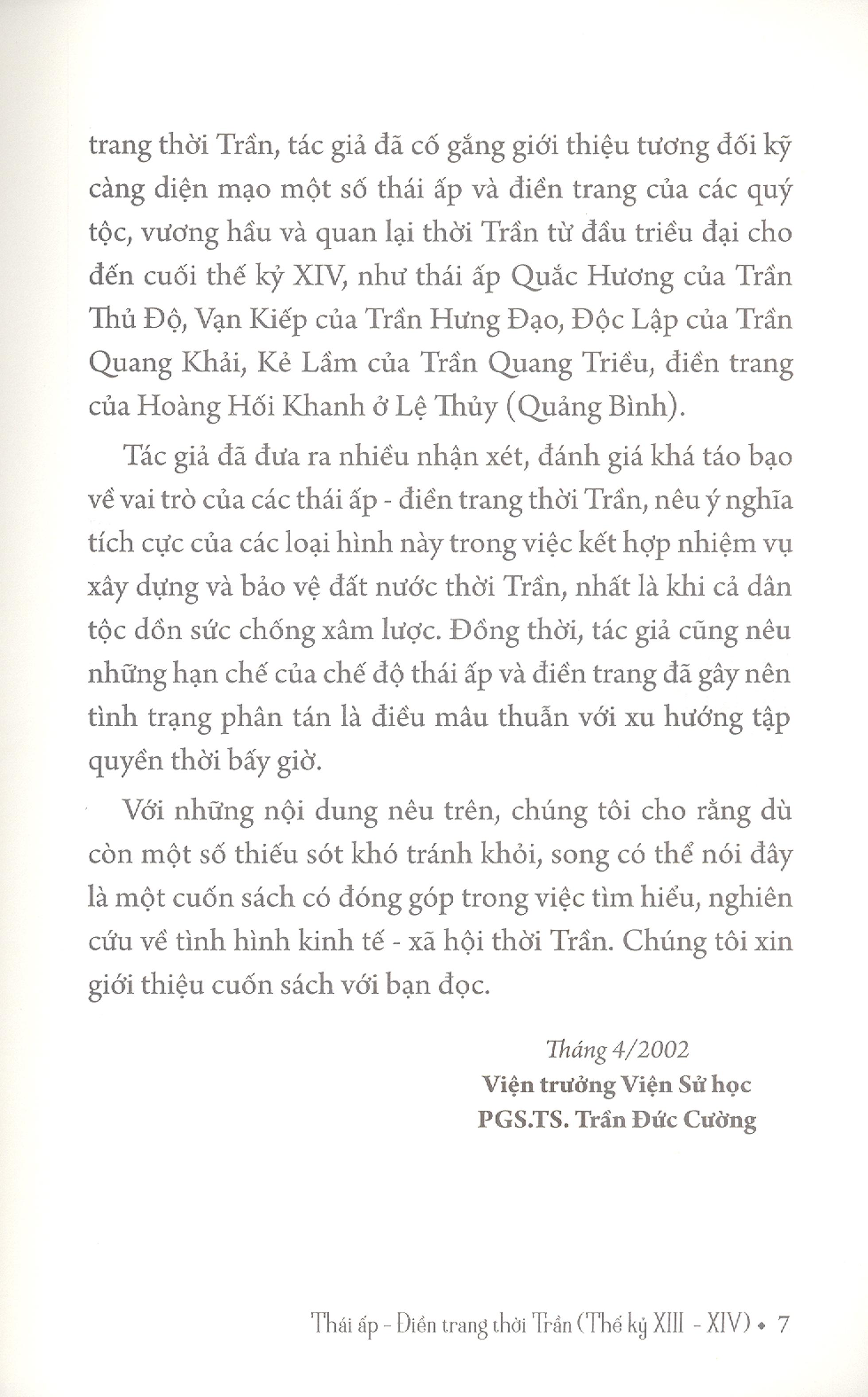 Thái Ấp - Điền Trang Thời Trần (Thế kỷ XIII - XIV)