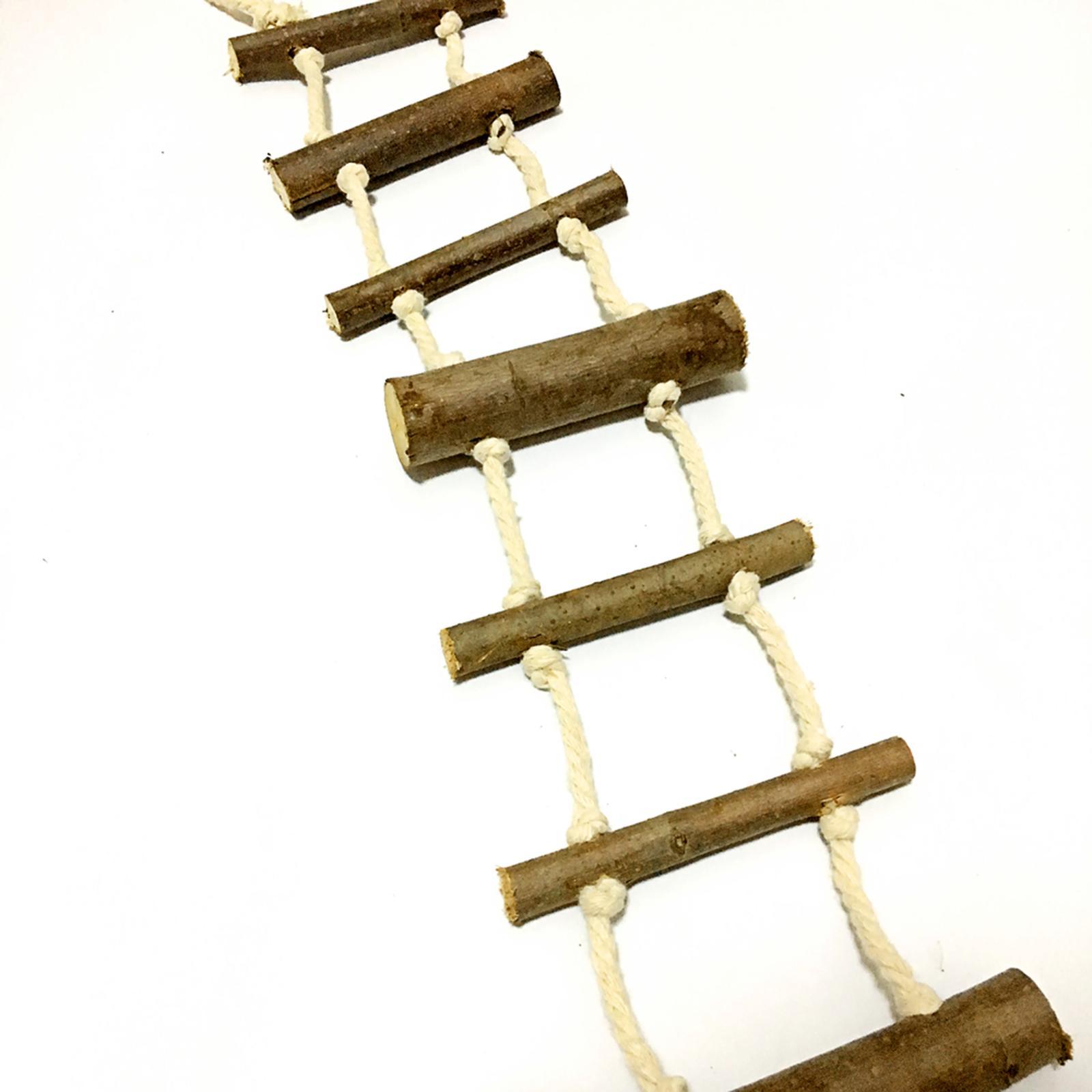 Hamster Climbing Ladder, Small Pet Hanging Squirrel DIY Suspension Wooden Bridge Hamster Swing for Birds Parrots Squirrel Sugar Gliders