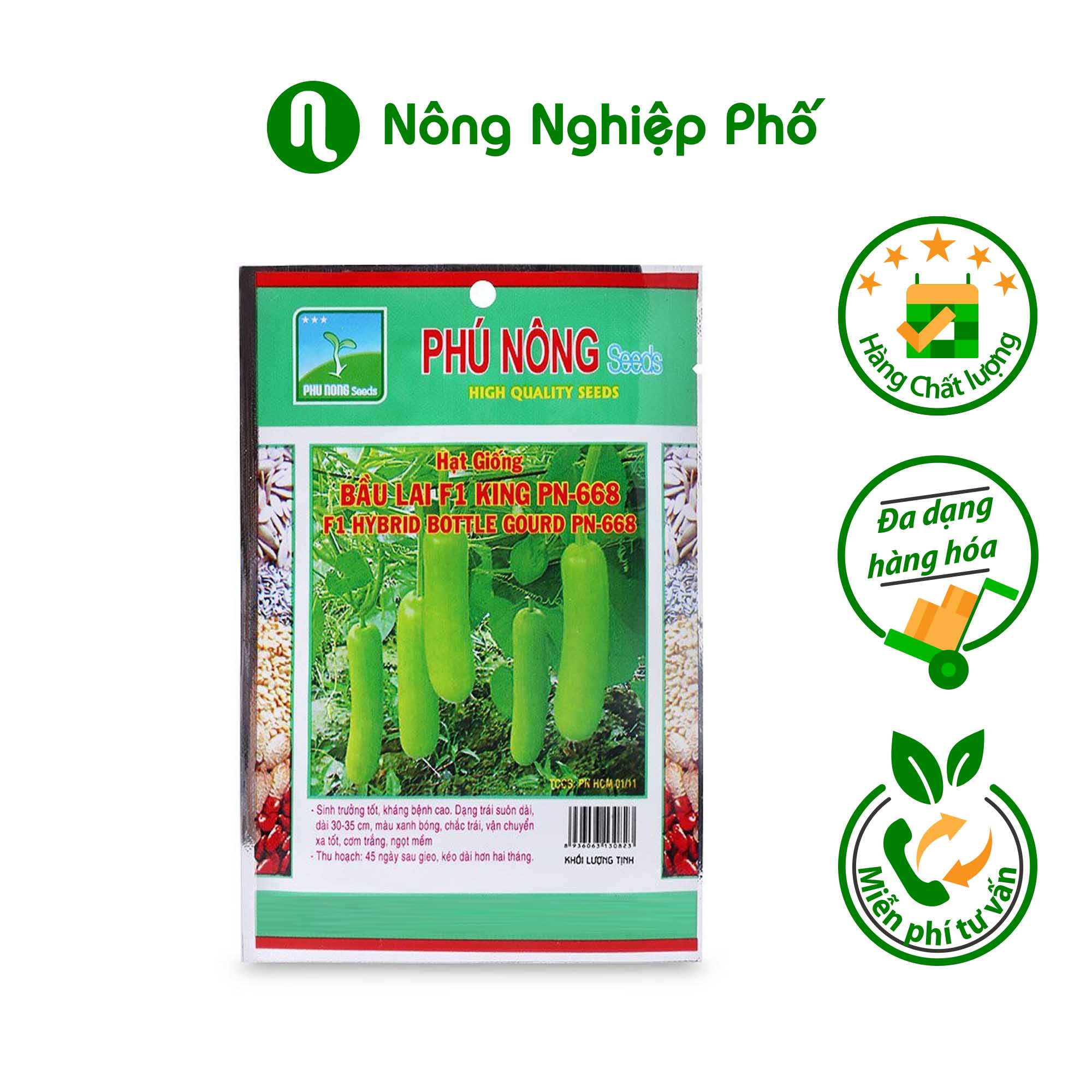 Hạt Giống Bầu Lai King F1 Phú Nông Gói 1 Gram