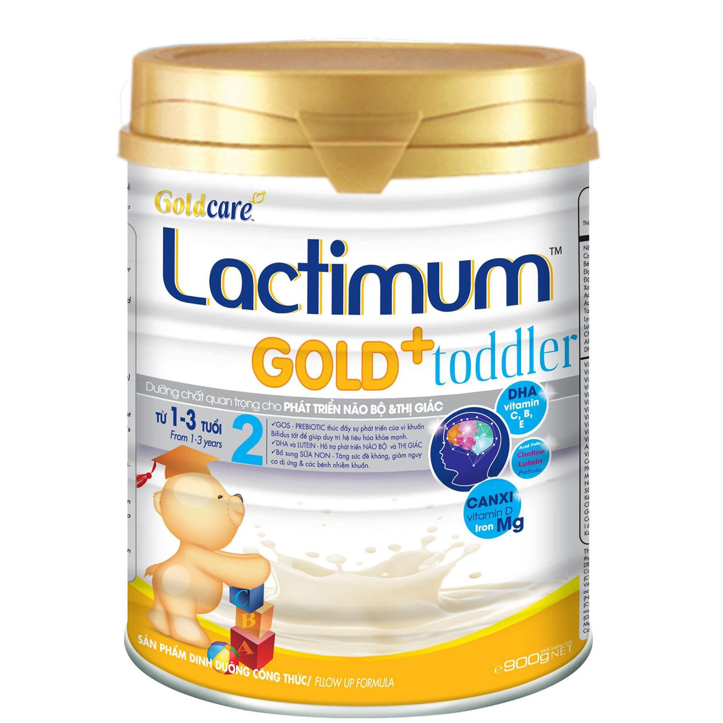 Sữa bột Wincofood Goldcare Lactimum Gold + Newborn 2: 1 – 3 tuổi (900 gam)