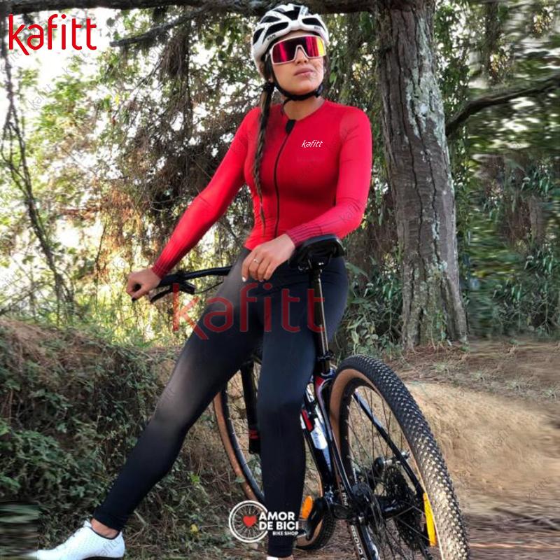 Kafitt Mùa Thu Và Mùa Đông Dài Đi Xe Đạp Mặc Áo Nữ Phù Hợp Với Áo Liền Quần Khỉ Dài Tay Áo Liền Quần Một Mảnh Đội Đạp Xe Color: kafitt20-50-8 Size: XXS
