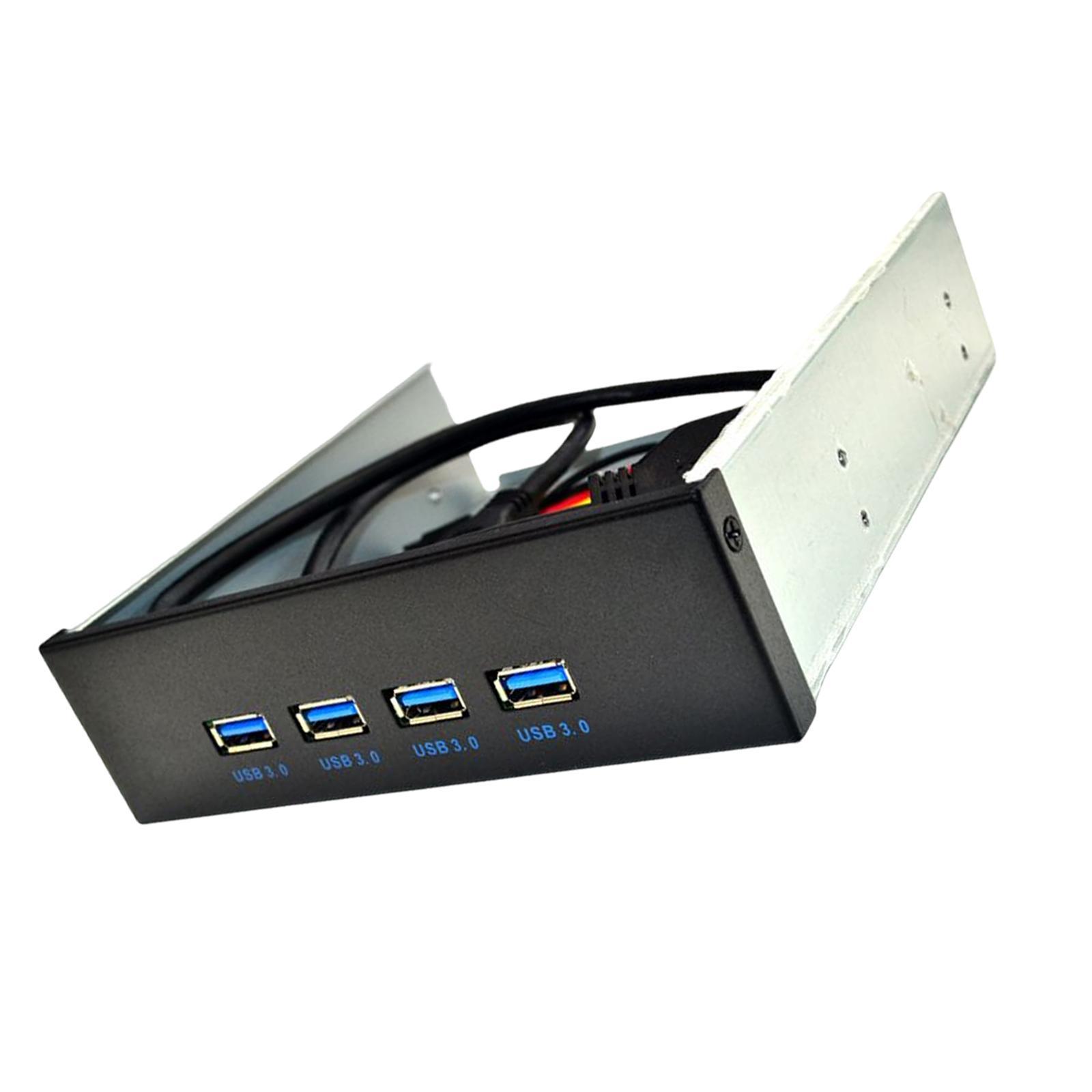 Front Panel USB Hub 4 USB 3.0 Port 19 Pin to 4 Interface for Computer PC