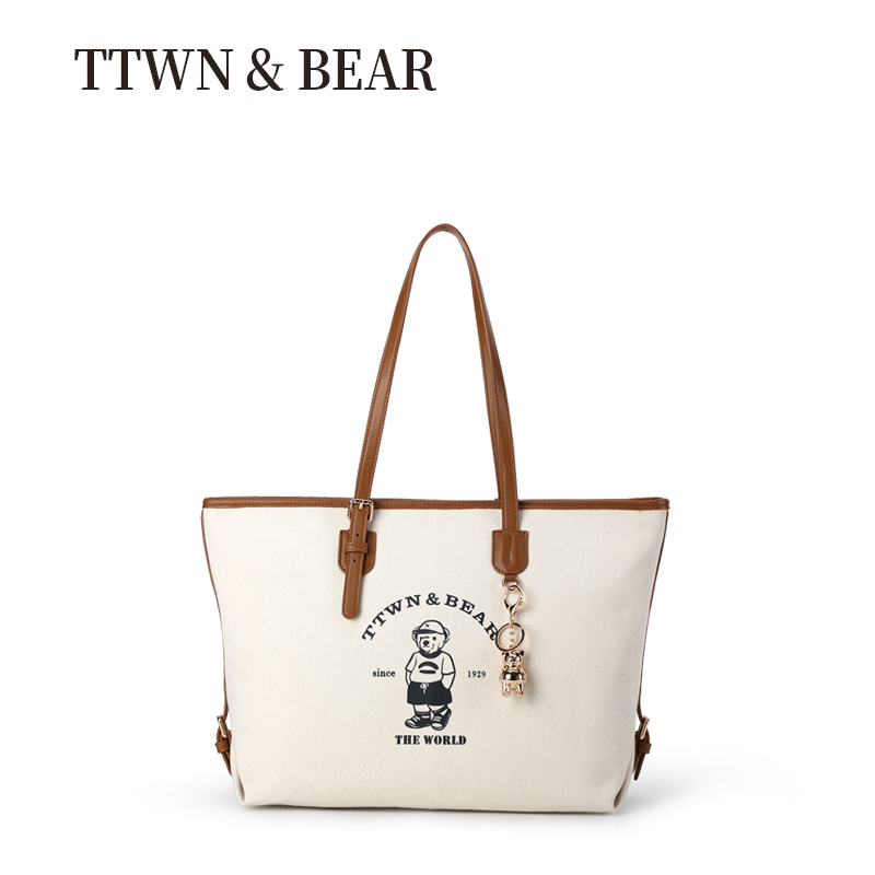 Túi tote TN3435 da thời trang công sở charm gấu TTWN BEAR