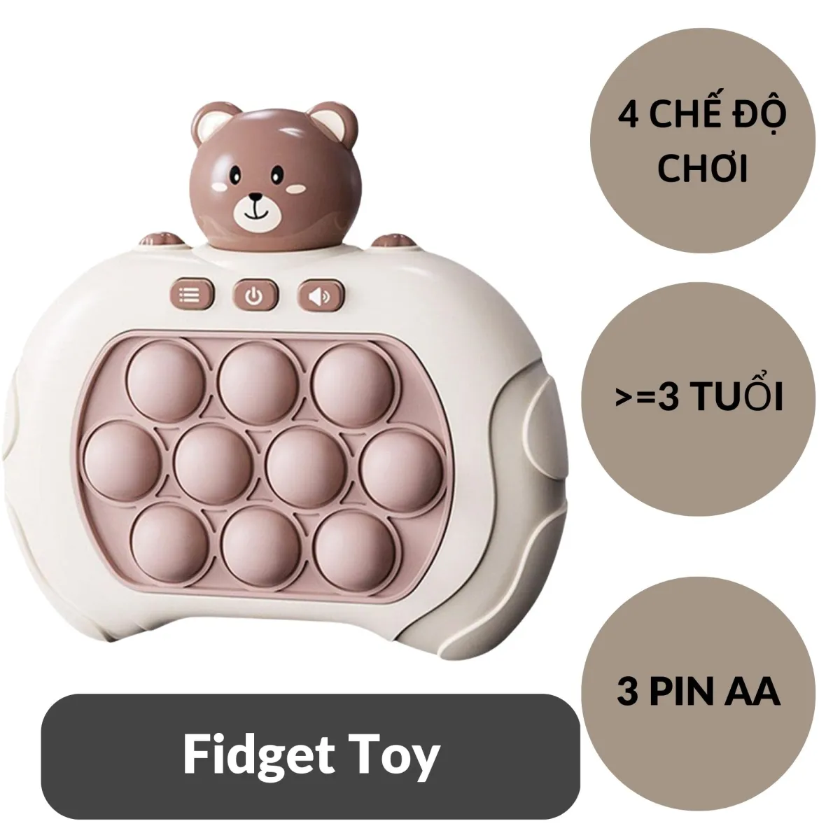 Đồ chơi Pop it thế hệ mới - Máy chơi game Pop It giải trí bấm nút theo đèn nhạc với nhiều level giảm stress cho mọi lứa tuổi