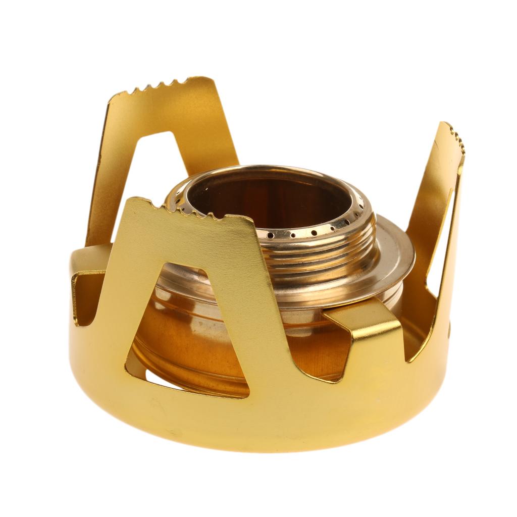 2xAluminum Alloy Mini   with Alcohol Burner Camping Backpacking Tool Gold