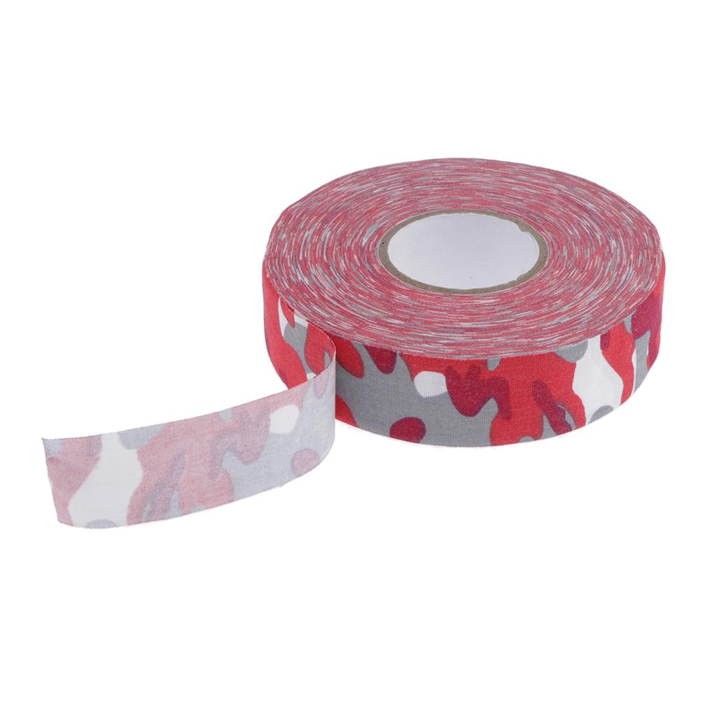 2 Pack Anti-Skid Ice Hockey Stick Shin Guard Tape Wrap Easy to Tear Red+Blue