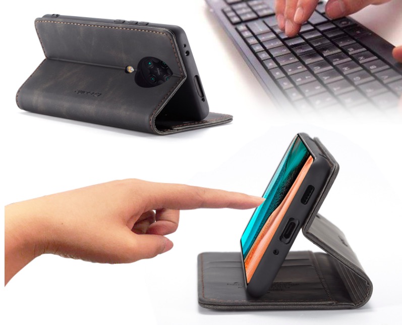 Bao da bò thật dạng ví chính hãng Caseme dành cho POCO F2 Pro - Hàng chính hãng