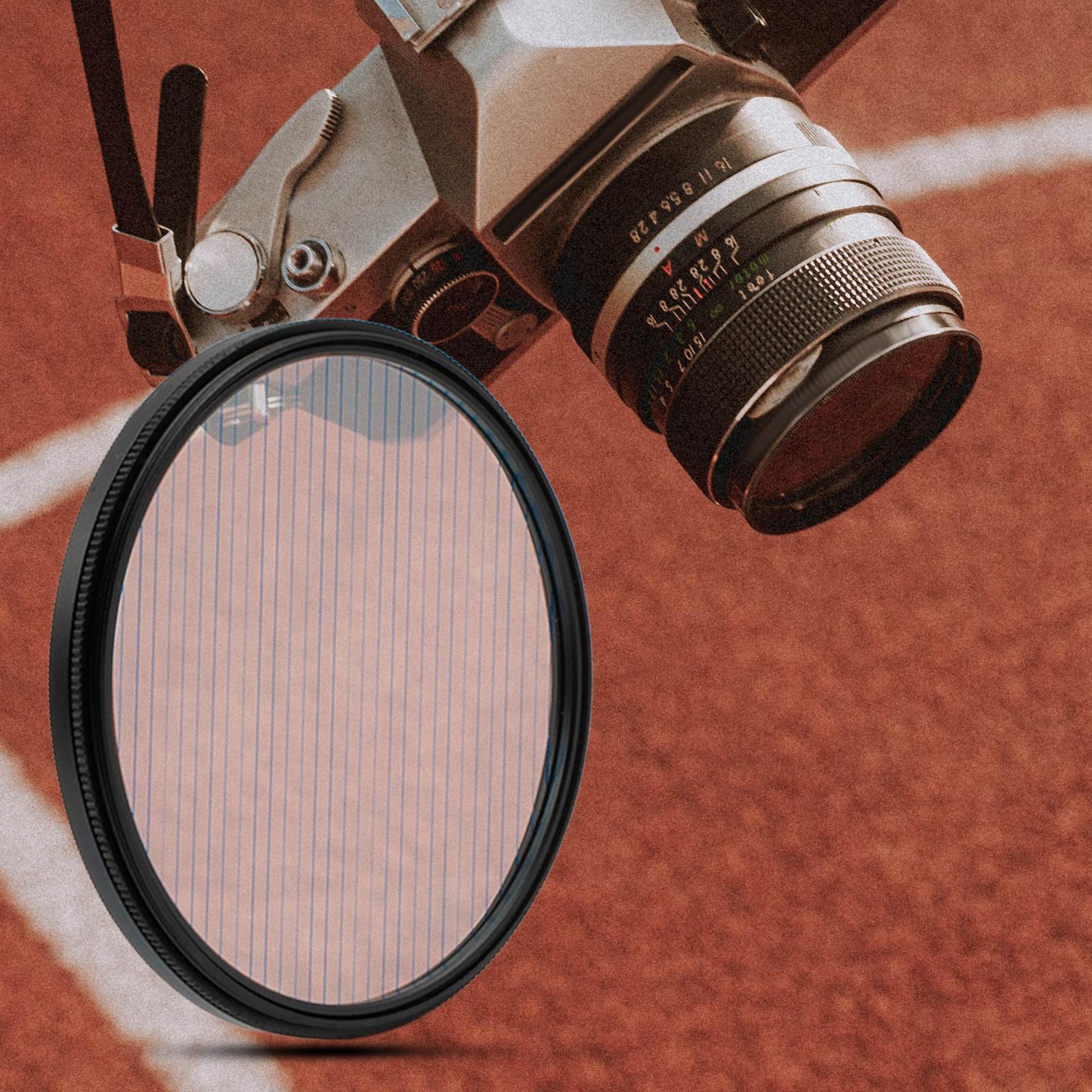 Blue Streak Filter W/Rotating  Effects Filter for DSLR Cinematice Video 58mm