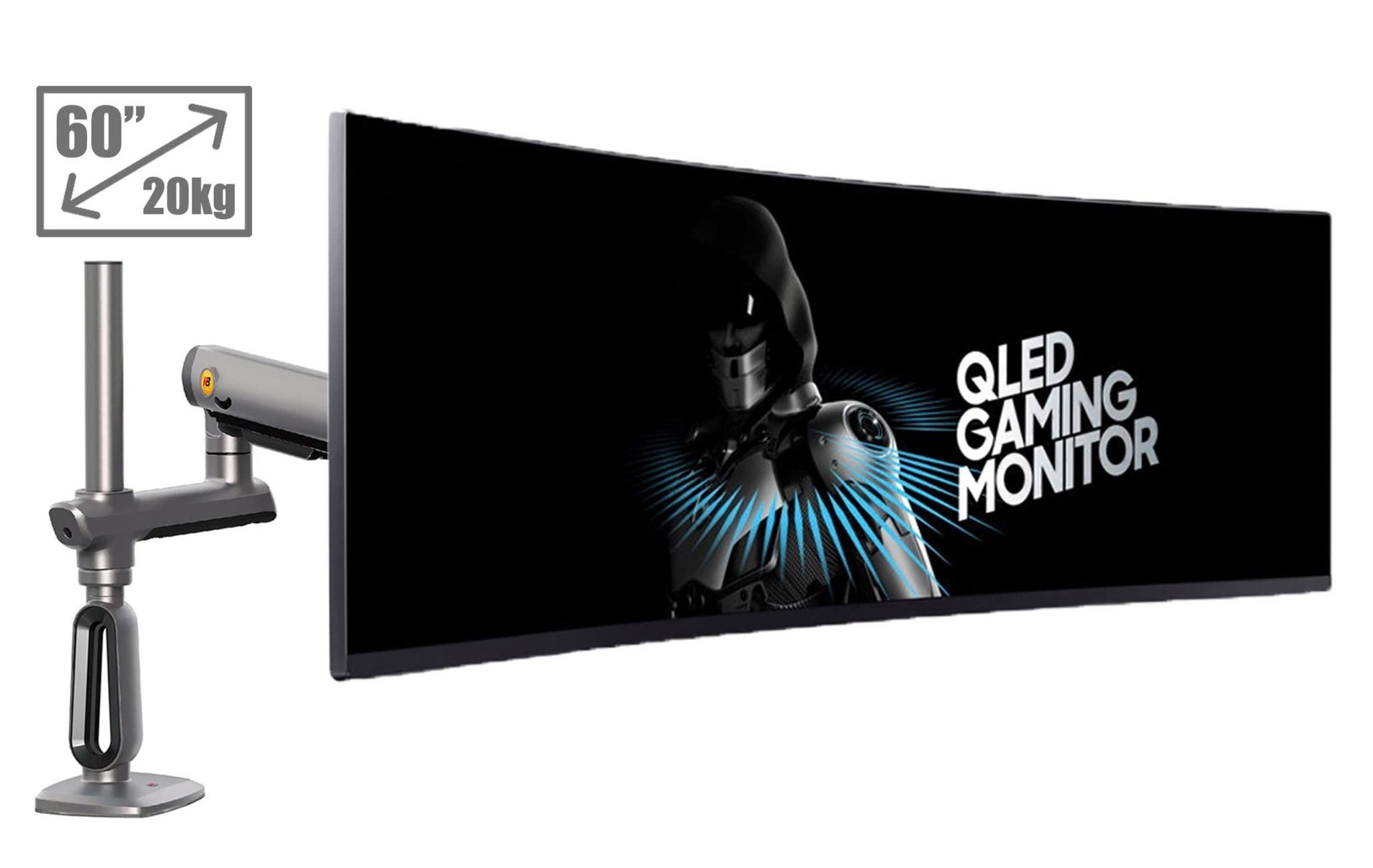 Giá Treo Màn Hình LCD Gắn Bàn NB A7 Xám Đen (27" - 50") – Hàng Chính Hãng