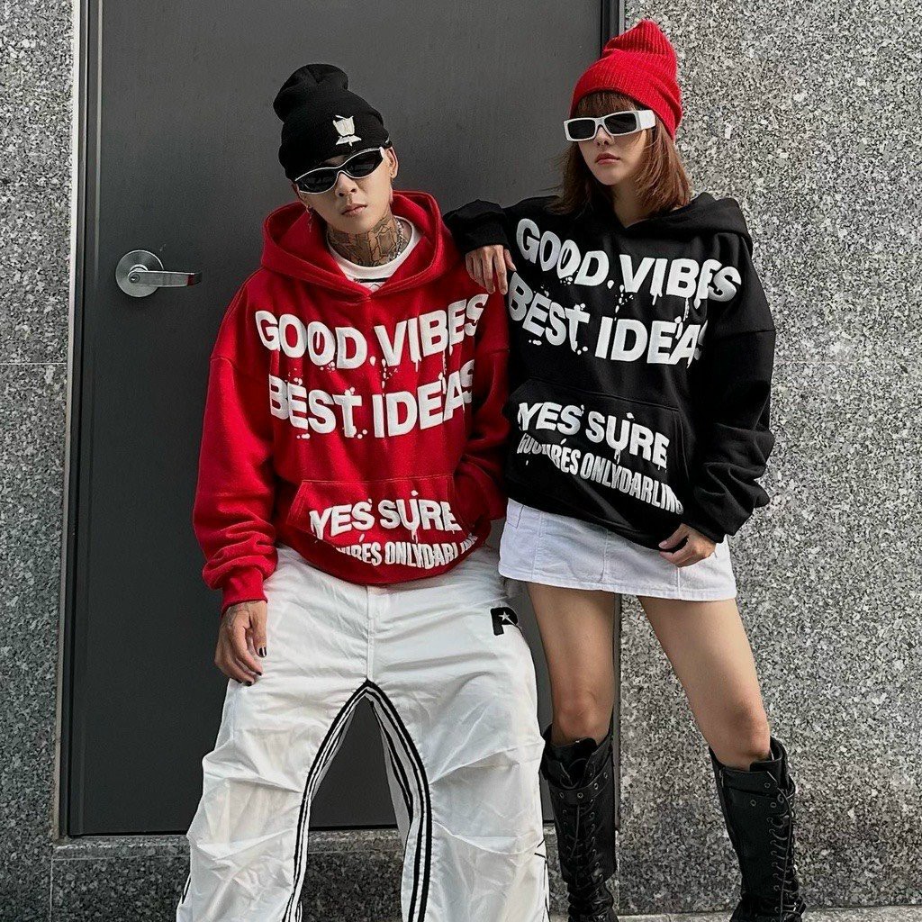 ÁO HOODIE LÓT NHUNG TAY DÀI OVERSIZE IN CHỮ NỔI TRẮNG GOOG VIBES PHONG CÁCH HÀN QUỐC PHONG CÁCH HOT TREND, Áo khoác Hoodies Nỉ GOOLL From Rộng In Chữ Nổi Mẫu Hot Trend