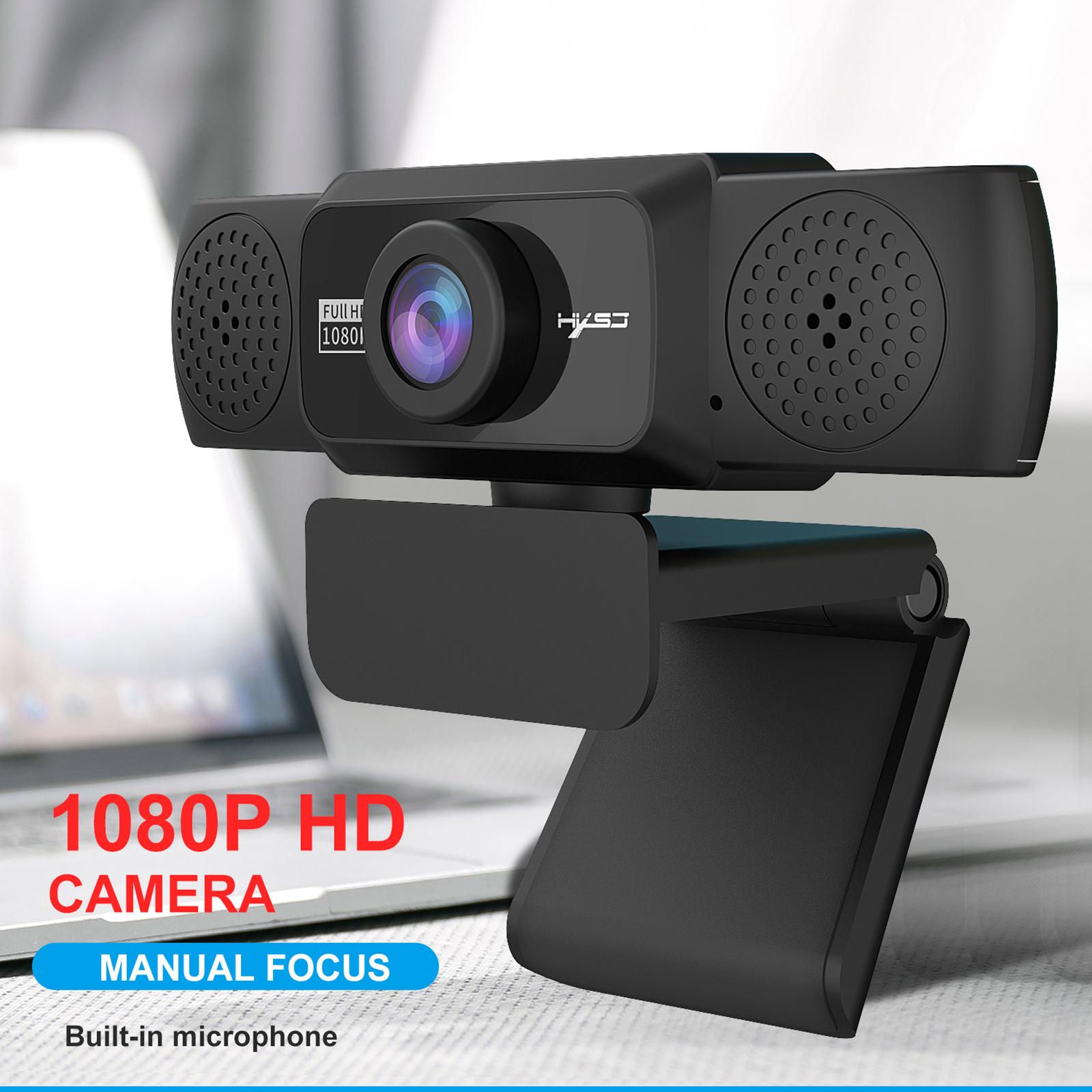 1080P Webcam with Microphone, Web Camera, Microphones Streaming Webcam, 90 & Deg; View Computer Camera, USB Plug And Play, Laptop / Desktop
