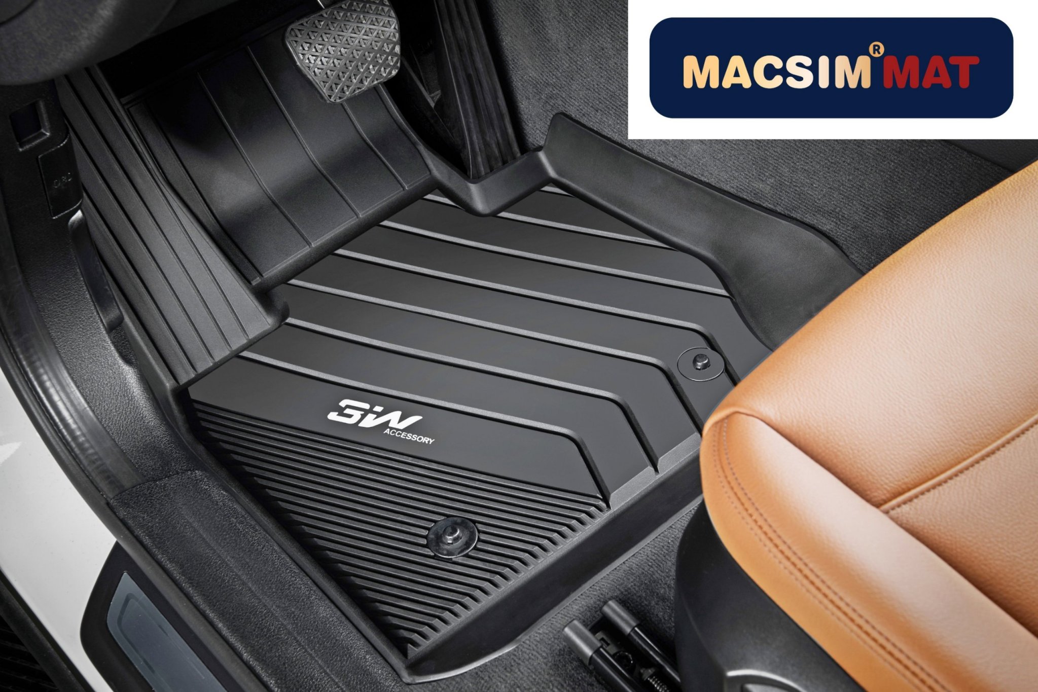 Thảm lót sàn xe ô tô BMW X2 2018 đến nay chất liệu nhựa TPE đúc khuôn cao cấp 3W , màu đen.