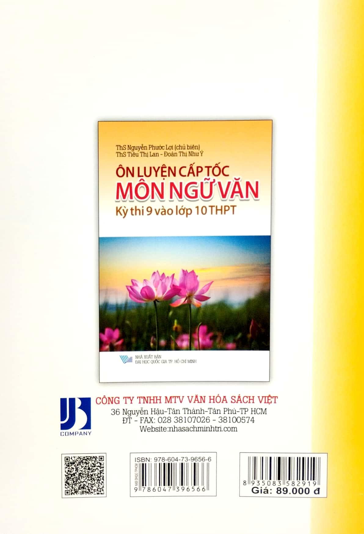 Ôn Luyện Cấp Tốc Kỳ Thi 9 Vào Lớp 10 THPT - Môn Ngữ Văn