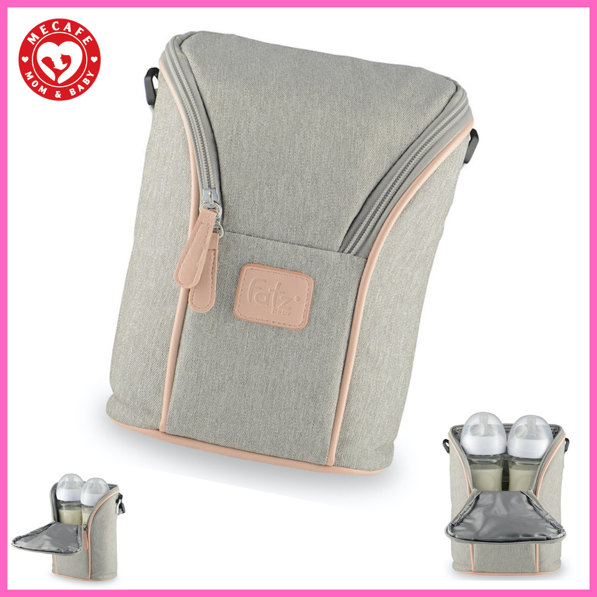 Túi giữ nhiệt bình sữa đôi có thể giữ ấm hoặc giữ lạnh + tặng 2 zipper 20x30cm dùng bao đựng bình sữa giúp giữ nhiệt tốt hơn