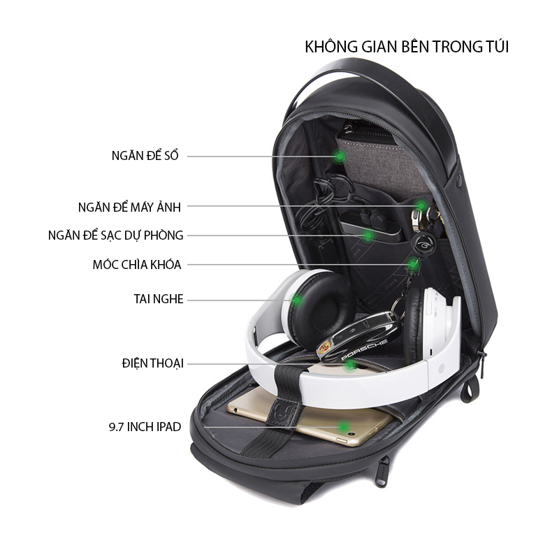 Túi đeo chéo nam – nữ cao cấp phong cách châu âu – BEE GEE DCN9121