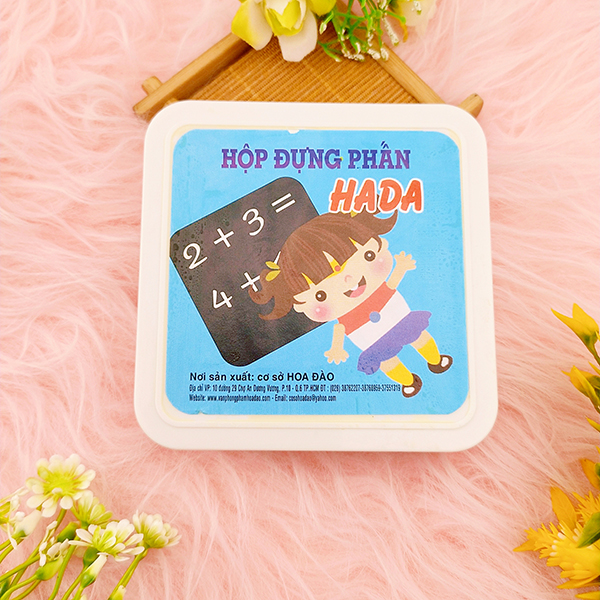 Hộp phấn học sinh bằng nhựa 9cm x 9cm