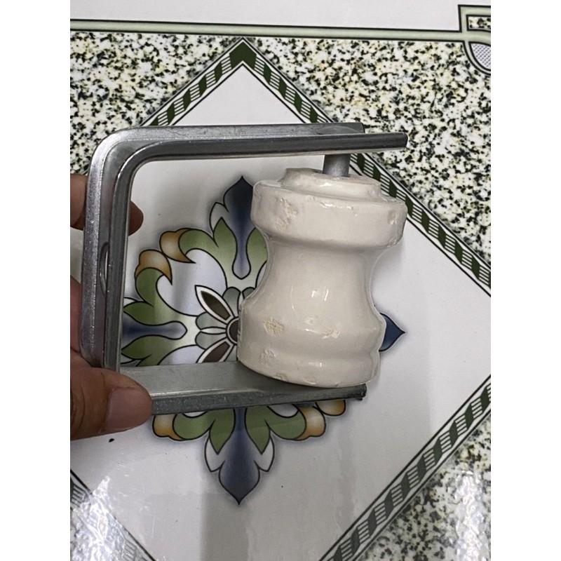 COMBO SỨ CÁCH ĐIỆN ỐNG CHỈ 7P + MÓC TREO CHỬ U SIÊU BỀN+ TẤC KÊ SẮT M10x80
