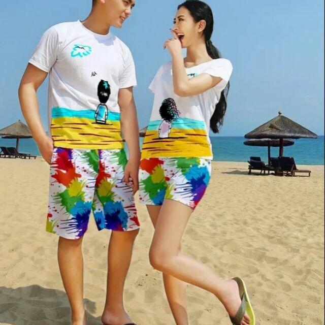Đồ đôi đi biển cute - HÀNG LOẠI 1