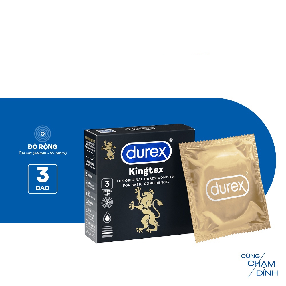 Bao cao su Durex Kingtex 3 bao