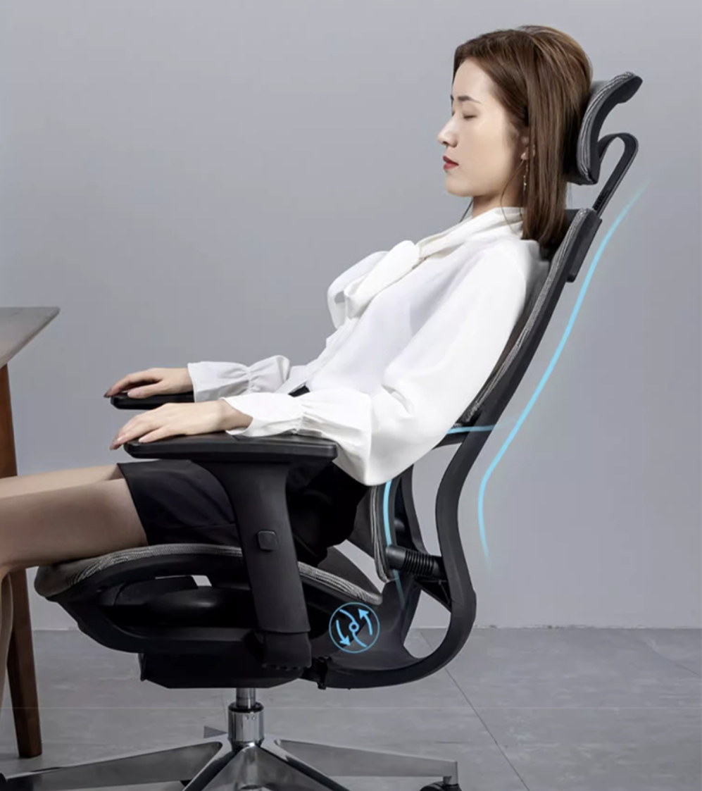 [ ] Ghế Xoay Văn Phòng Công Thái Học Cao Cấp Ngả 125 Độ Có Tùy Chỉnh Tựa Tay, Tựa Cổ Deli  Hỗ Trợ Đốt Sống Cổ Tối Ưu Tư Thế Ngồi - Ghế Giám Đốc Bảo Hành 3 Năm