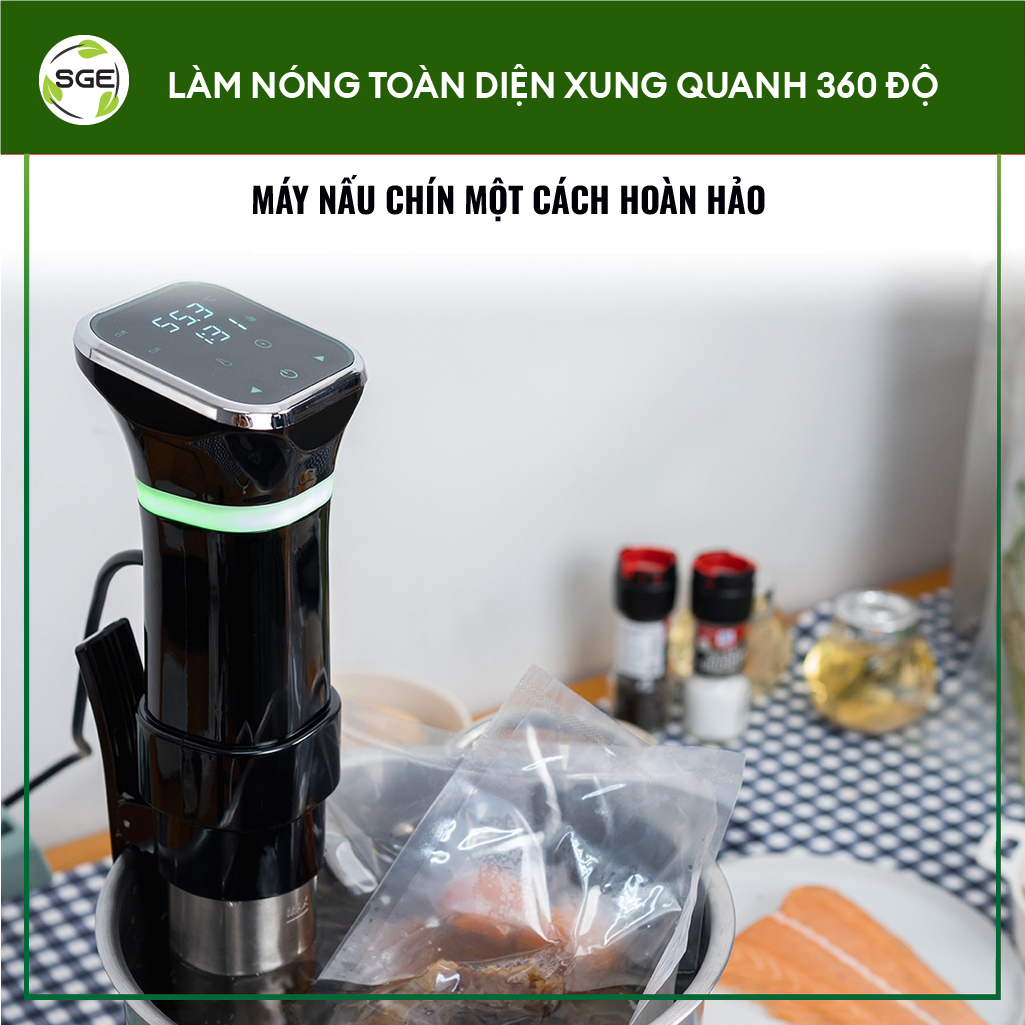 Máy Nấu Chậm Sous Vide SVM11. Kiểm Soát Thời Gian Và Nhiệt Độ Chuẩn Xác. Hàng Nhập Khẩu Chính Hãng SGE Thái Lan