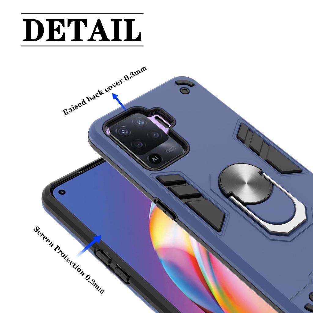 Ốp điện thoại cứng có vòng đỡ cho OPPO F19 PRO OPPO A74 4G A94 4G A52/ A72/ A92 A9 / A5