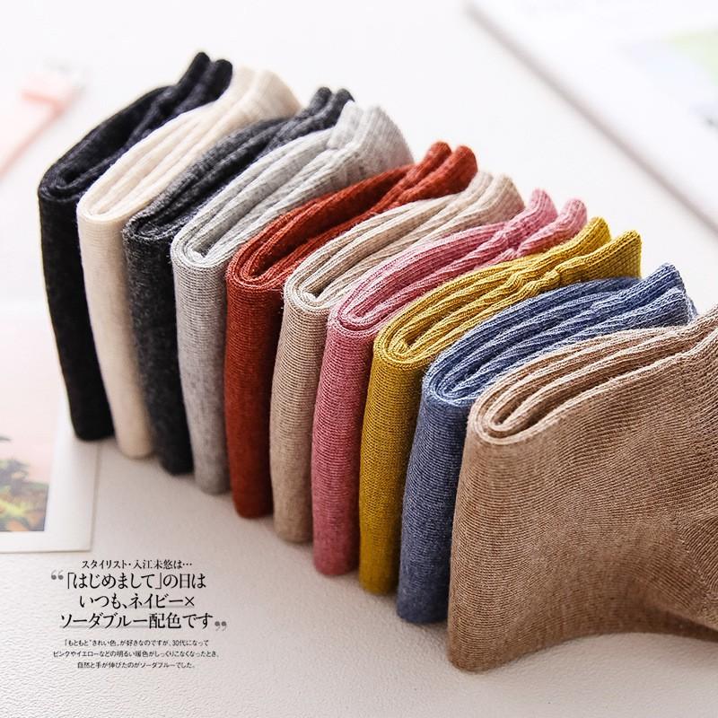 Tất vớ nữ nam cổ ngắn trắng giấy lười dễ thương hàn quốc đẹp iLita chân thấp nhún đủ màu trơn đen, đỏ, vàng, xám, xanh