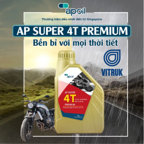 Dầu nhớt xe số AP Super 4T Premium 15W-40