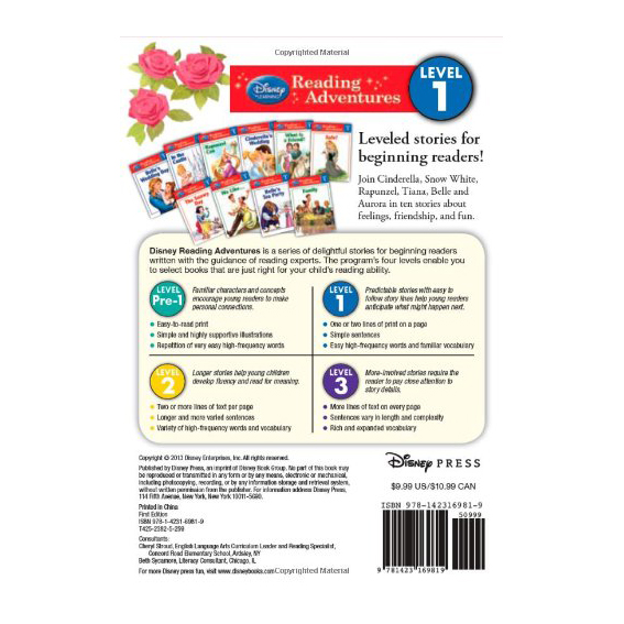 DisneyPrincess Reading Adventures DisneyPrincess Level 1 Boxed Set