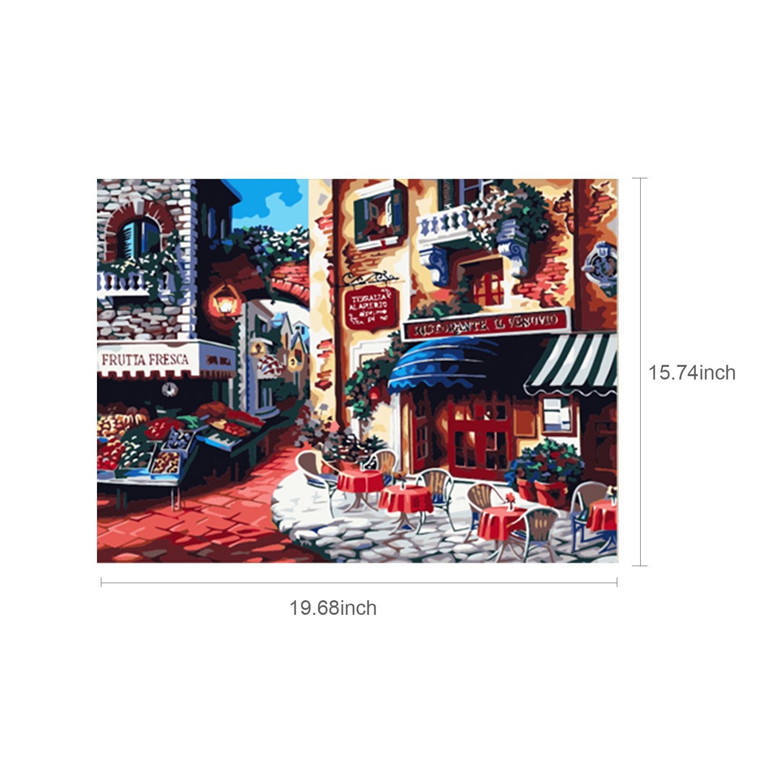 Tranh sơn dầu tự làm 16 x 20 inch trên Canvas Paint by Number Kit Mẫu hoa mùa xuân