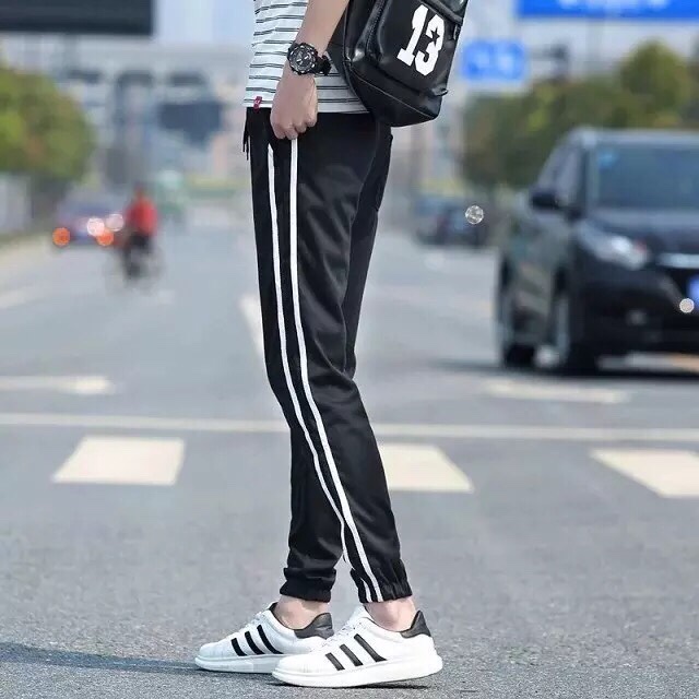 Quần Jogger Nam Co Dãn 4 Chiều JG11_Ống Bo Dáng Thể Thao Cạp Chun Phối Sọc