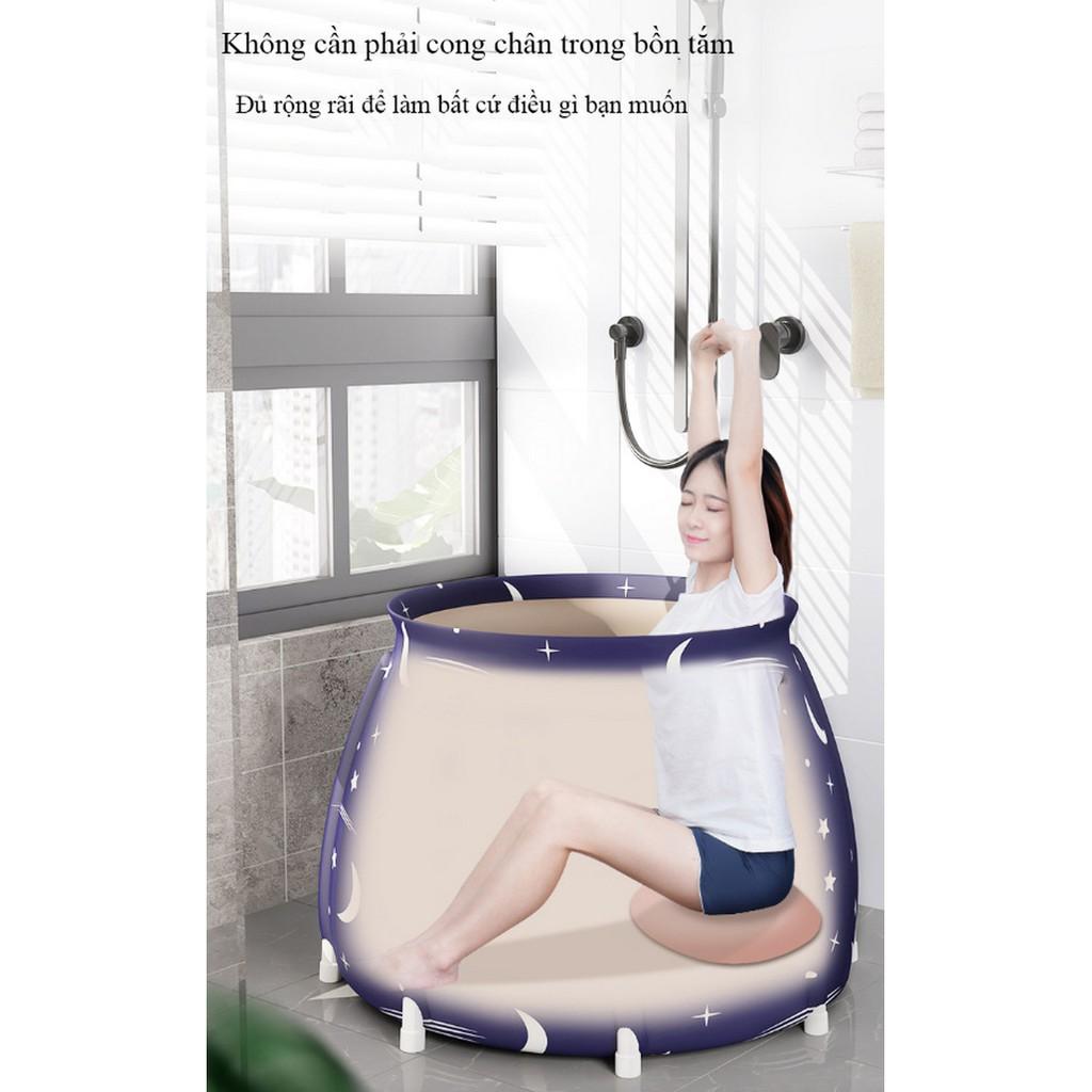 Bồn tắm và ngâm chân tăng độ dày có thể gập lại, người lớn và trẻ em đều có thể sử dụng