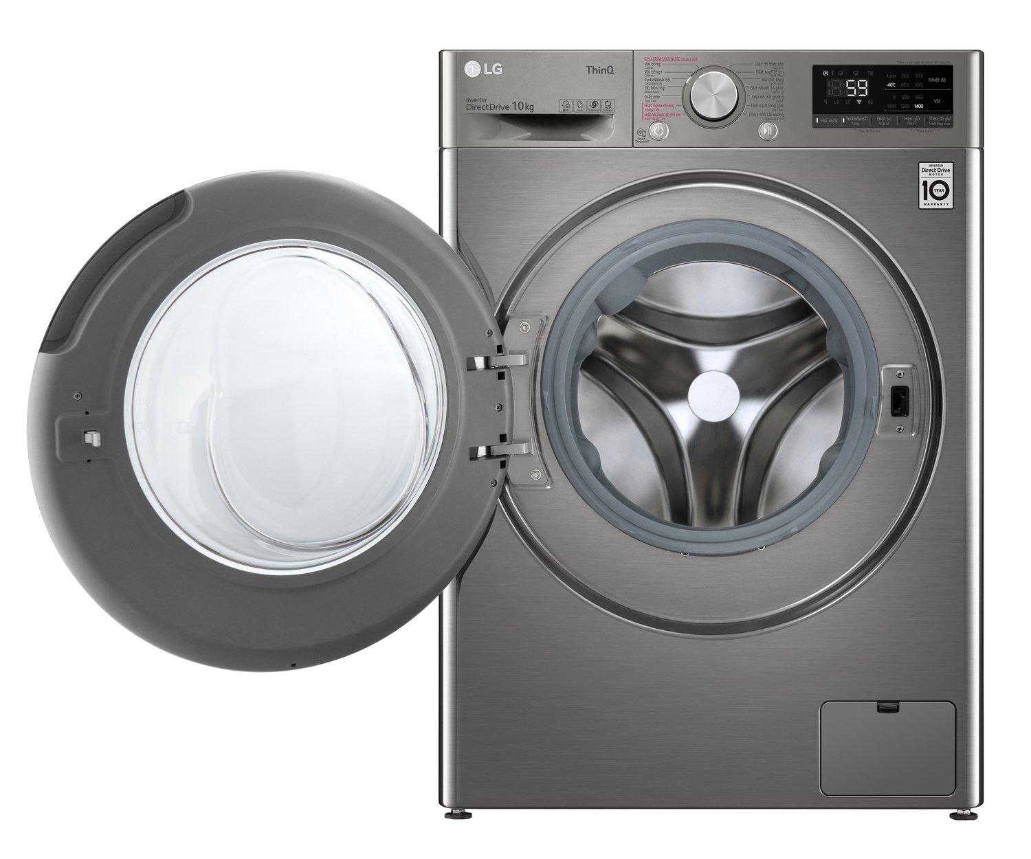 Máy giặt lồng ngang thông minh LG AI DD 10kg FV1410S4P - Hàng chính hãng (chỉ giao HN và một số khu vực)