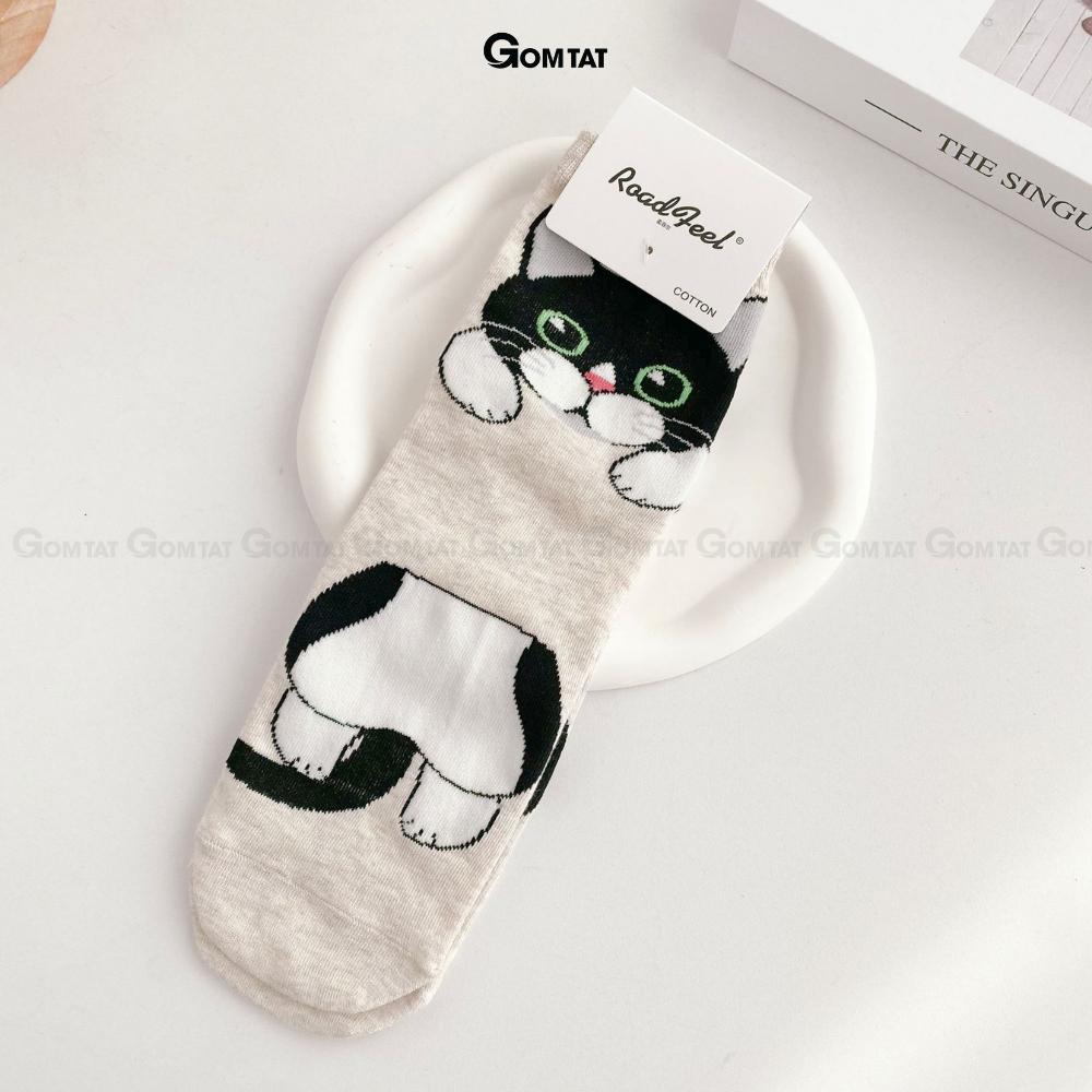 Tất nữ cổ cao hình mèo cute phong cách Hàn Quốc, chất liệu cotton mềm mại - CAOMEO-UYE-7006-1DOI