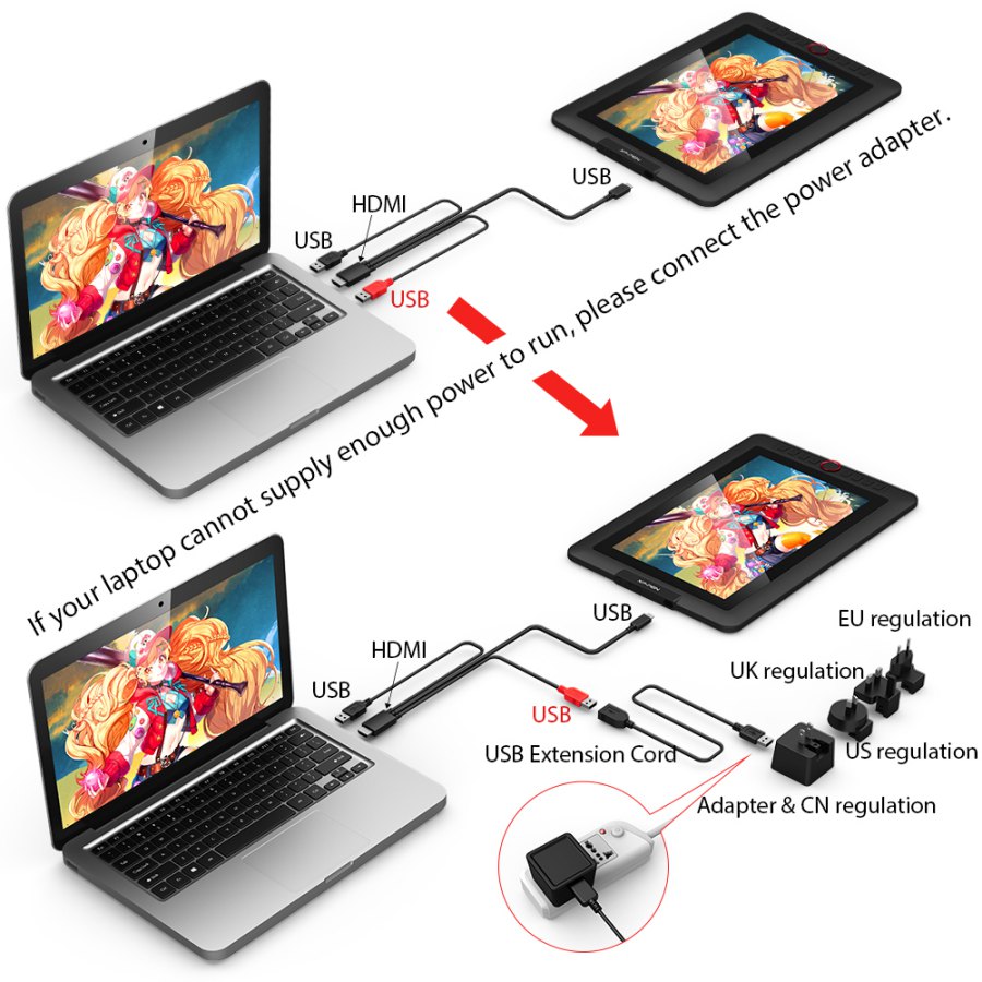 Bảng Vẽ Màn Hình XP-Pen Artist 13.3 Pro fullHD 91%Adobe RGB Lực Nhấn 8192 Cảm Ứng Nghiêng - Hàng Chính Hãng