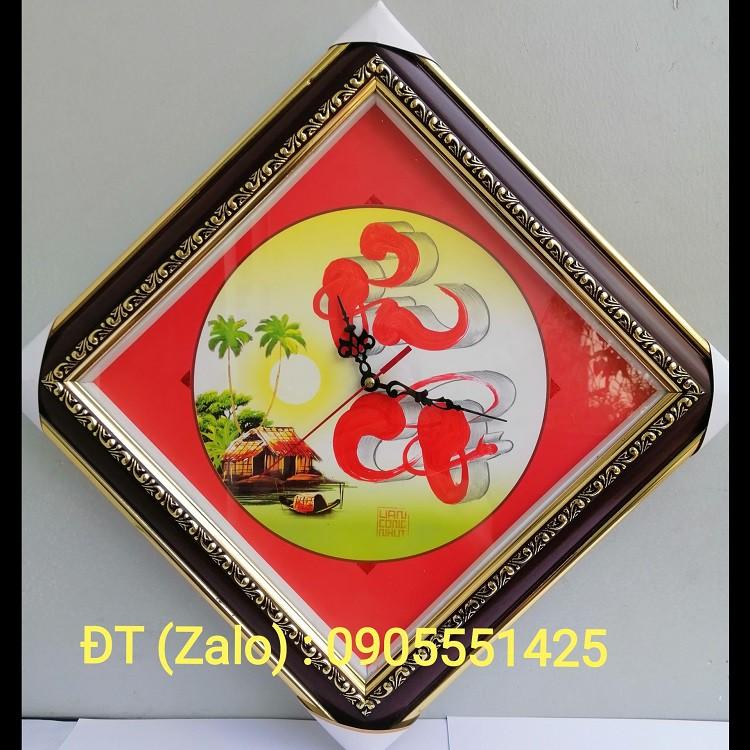Tranh đồng hồ thư pháp : ƠN THẦY