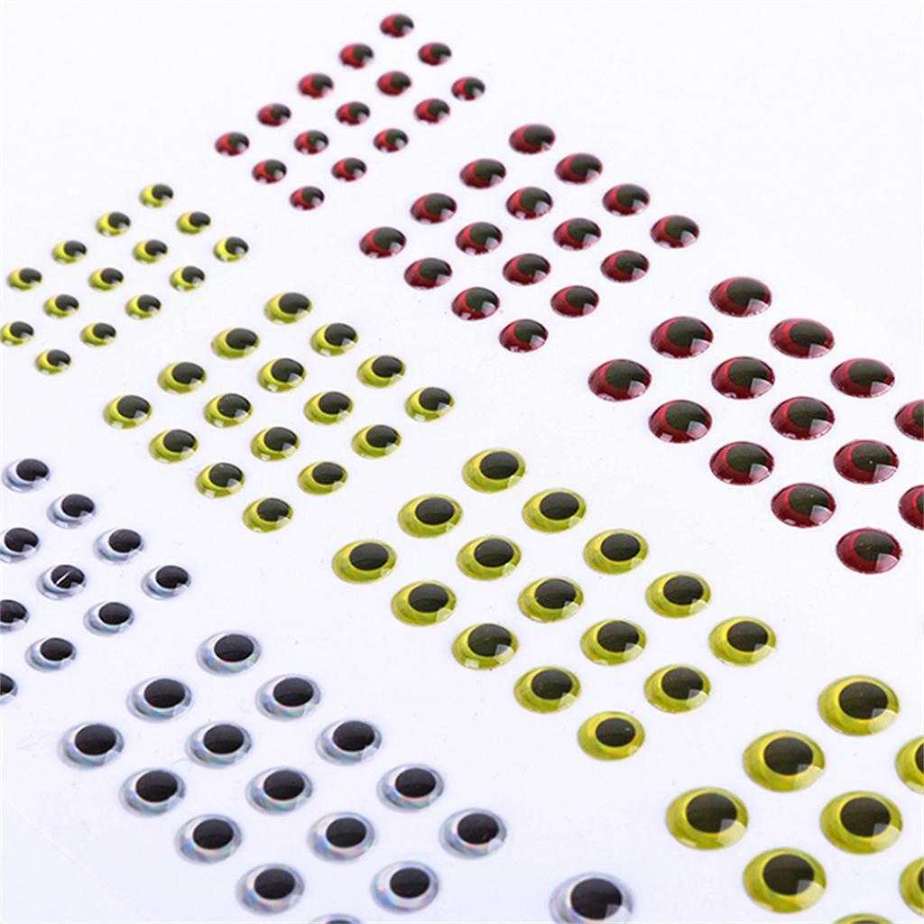 183Pcs 3/4/5/6mm 3D Epoxy Holographic Fishing Lure Eyes Fly Tying Materials