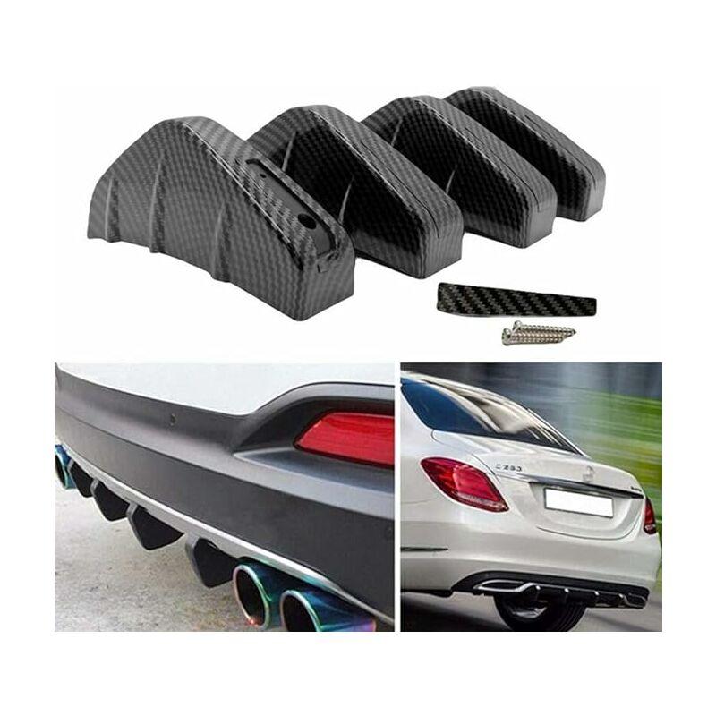 Bộ khuếch tán spoiler phía sau cho xe cho cá mập cản sau bảo vệ becquet phụ kiện 4 pcs trang trí màu đen