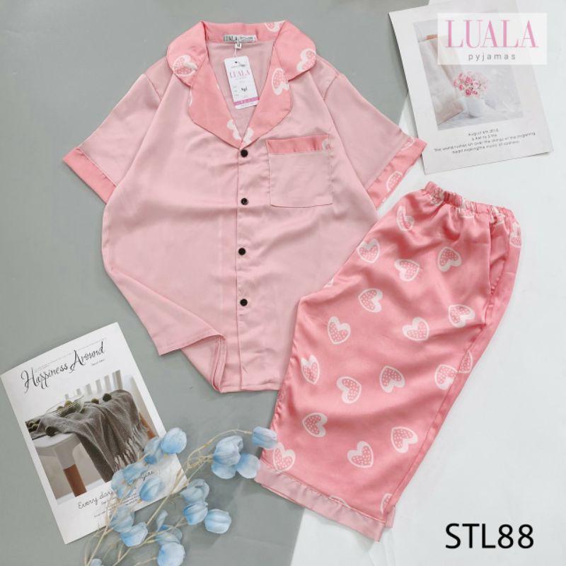 Pijama Lụa Satin Lửng có size, Ảnh chụp thật