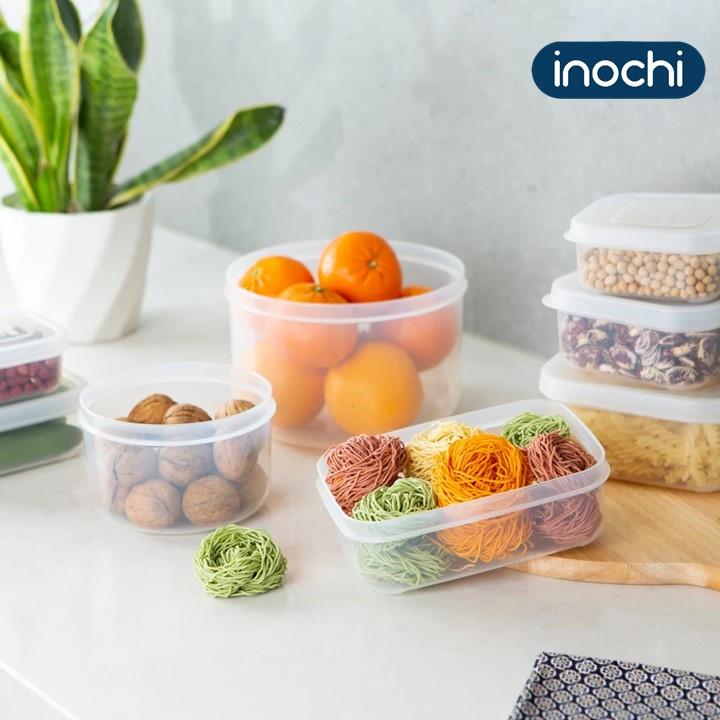 Bộ 3 hộp thực phẩm chữ nhật Hokkaido 750-1500-2500ml-inochi-chất lượng chuẩn Nhật Bản