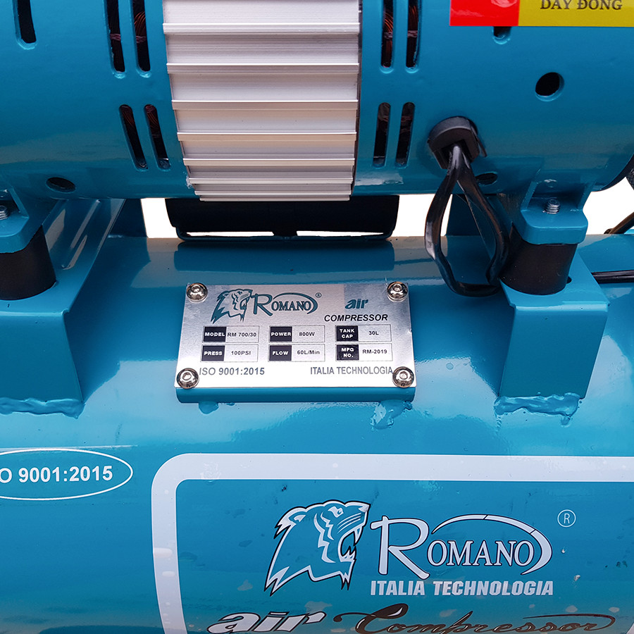 Máy Nén Khí Không Dầu ROMANO RM700/30, Bình 30L, 800W