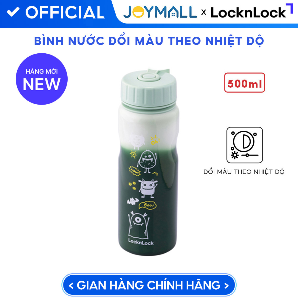 Bình Nước LocknLock 500ml LHC7005 Đổi Màu Theo Nhiệt Độ, Hàng Chính Hãng, Thép Không Gỉ - JoyMall