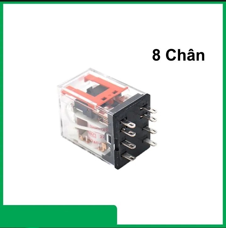 Rơle Trung gian 220V 8 chân 5A và 14 chân 3A đã bao gồm đế