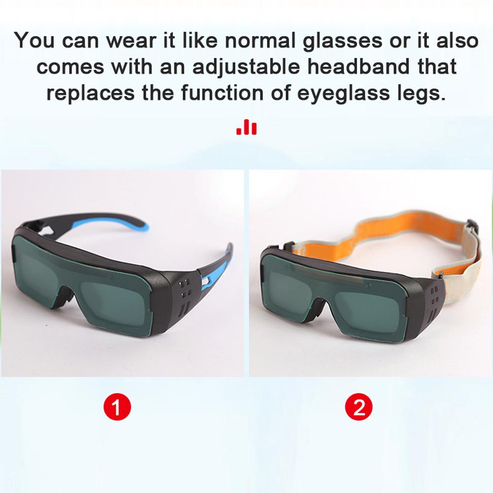Solar Power Auto Darkening Welding Glasses Safety Protective Welders Glasses Argon Arc Welding Electric Welding Glasses Practical Welding Glasses Utility Welding Tools