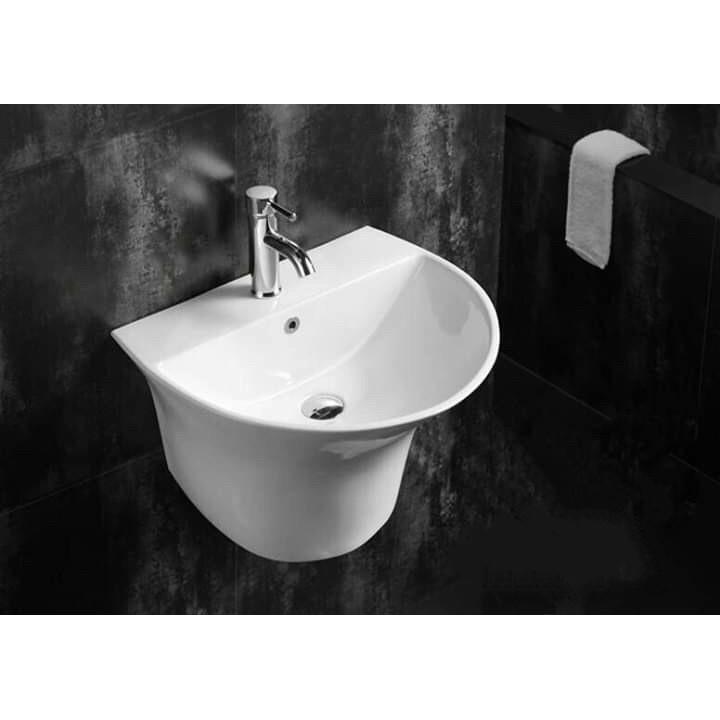 Lavabo/chậu rửa mặt treo tường màu trắng thanh khiết