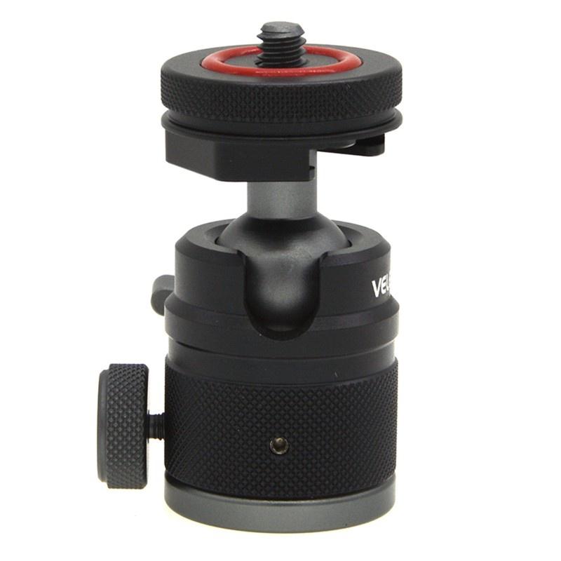 HSV Mini Full Metal Panoramic Spherical Gimbal Cold Shoe Clip Conversion Ball Head Table For Micro SLR Microphone Light Tripod Head