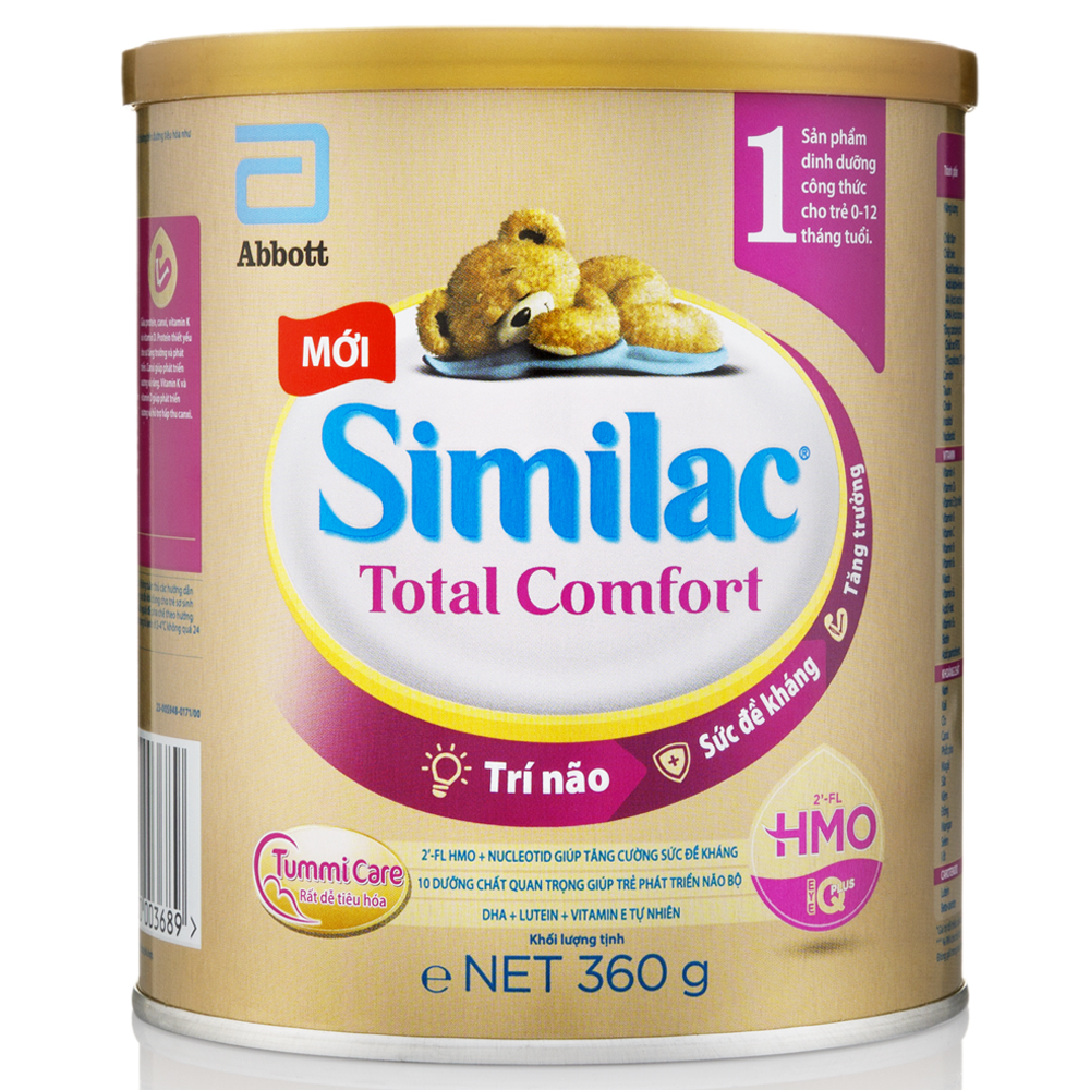 Combo 4 Lon Sữa Bột Similac Total Comfort 1 360g ( cho trẻ 0-12 tháng) - dành cho trẻ rối loạn tiêu hóa, táo bón, trào ngược