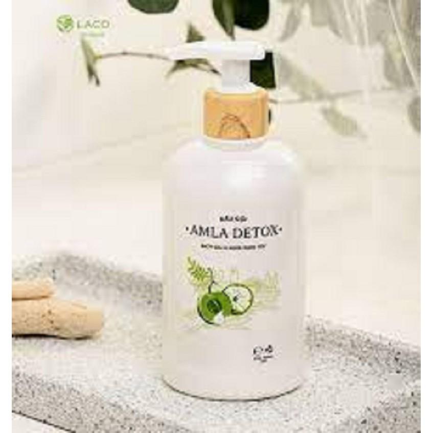 Dầu gội và dầu xả AMLA DETOX ngăn rụng tóc, sạch gàu hết ngứa cho mái tóc suôn mềm Lacocosmetics.vn