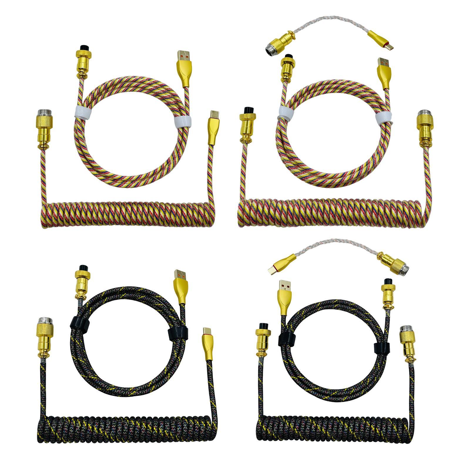 Coil Type C Cable for Mechanical Keyboard Detachable Keyboard Accessories Type C to Type A Cable