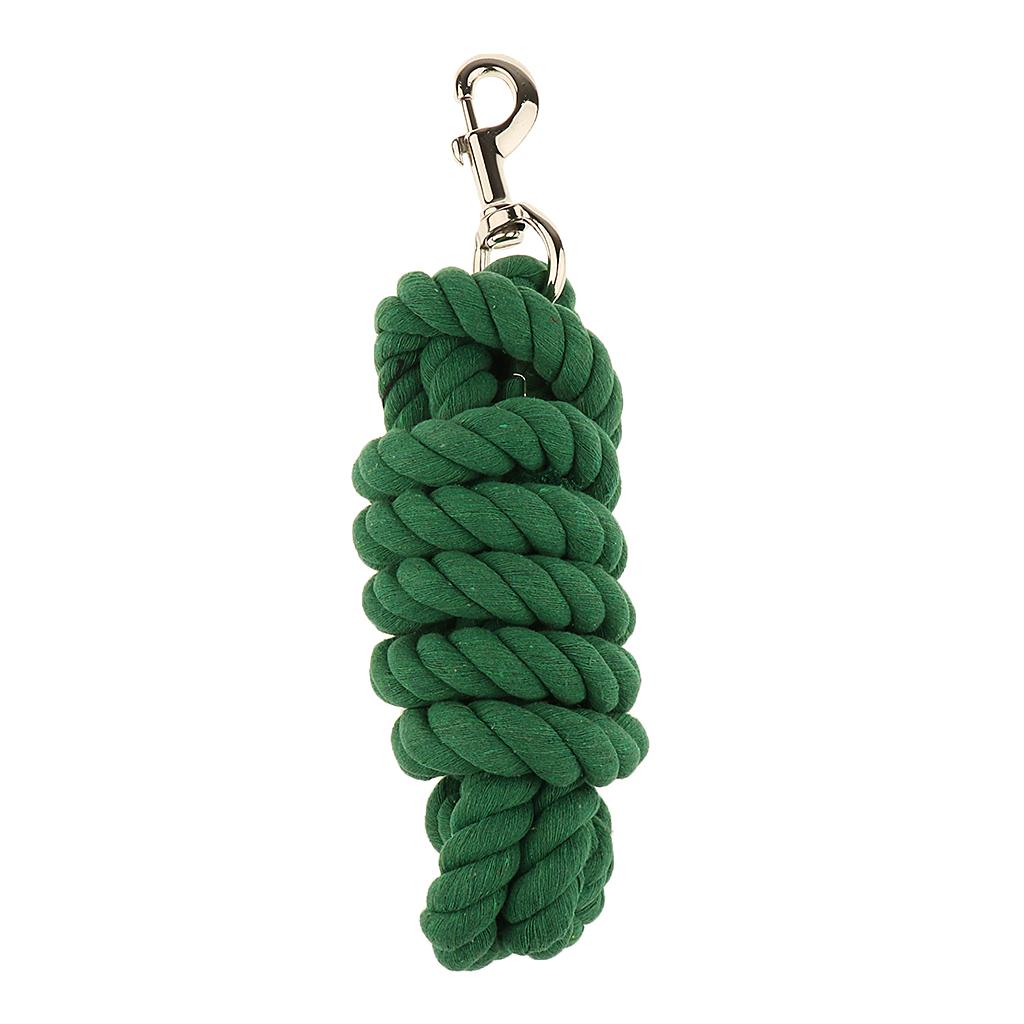 Horse Lead Ropes Halters Cotton Weave Rein Green